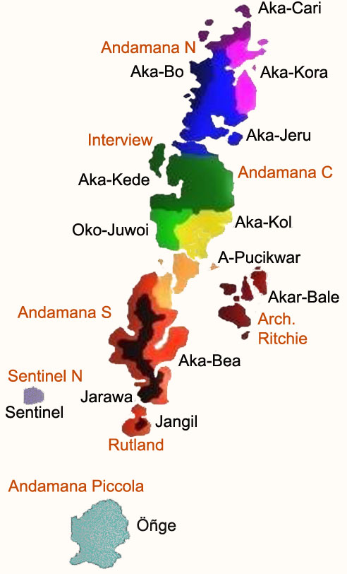 Lingue e geografia delle isole Andamane